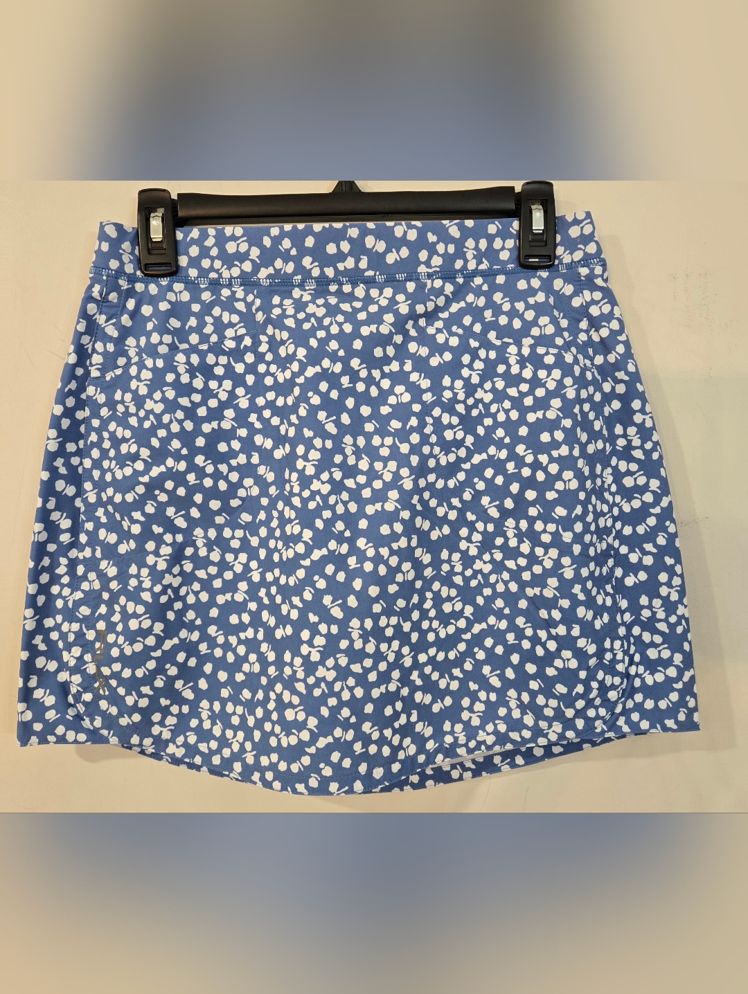 New With Tags Ralph Lauren Blue And White Mini Skirt With Shorts And Pockets.